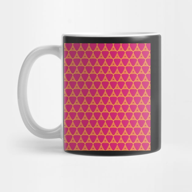 Seamless geometriccall pattern in pink and orange by marina63